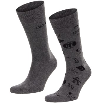 HUGO Strømper 2P RS Icons CC Socks Grå/Mørkegrå Str 43/46 Herre