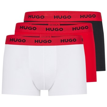 HUGO 3P Triplet Trunk Hvid/Rød bomuld Medium Herre