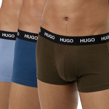 HUGO 3P Triplet Trunk Blå/Grøn bomuld Large Herre