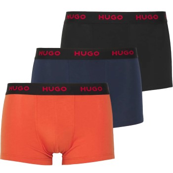 HUGO 3P Triplet Trunk Marine/Rød bomuld Medium Herre