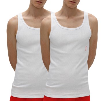 Se HUGO 2P Twin Tank Top Hvid bomuld Small Herre ved Timarco