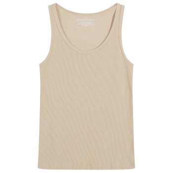 Bread & Boxers Bread and Boxers Women Ribbed Tank Top Beige bomuld Medium Dame