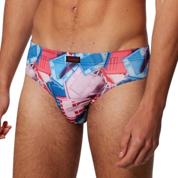 Bruno Banani Beach Life Brief Blå/Rosa polyester Small Herre