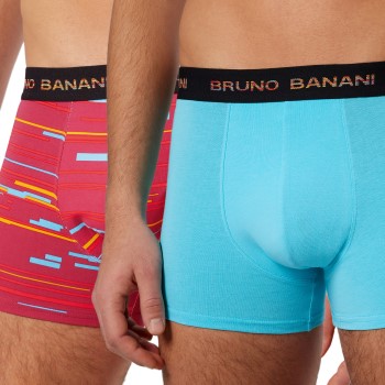 Bruno Banani 2P Connect Boxer Rød/Blå bomuld Small Herre