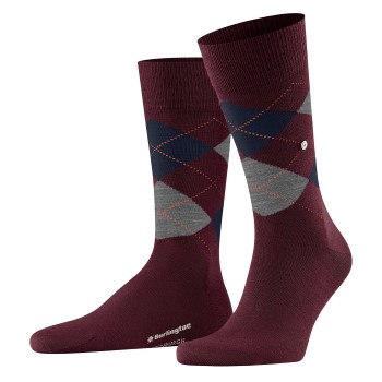 Burlington Strømper Edinburgh Wool Sock Mørkrørd Str 40/46 Herre