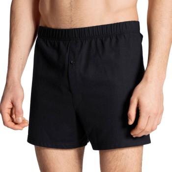 Calida Cotton Code Boxer Shorts With Fly Sort bomuld Large Herre