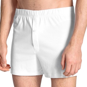 Calida Cotton Code Boxer Shorts With Fly Hvid bomuld Small Herre