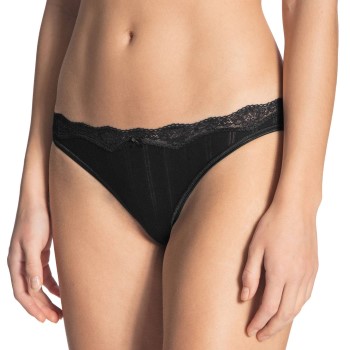 Calida Trusser Etude Toujours Low Cut Brief Sort bomuld Medium Dame