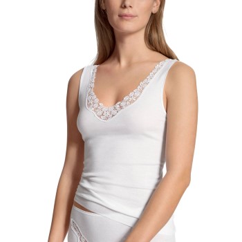 Calida Feminin Sense Top Hvid bomuld Medium Dame