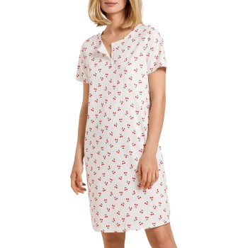 Calida Fruity Dreams Sleepshirt Hvid Mønster bomuld Small Dame