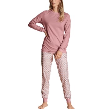 Se Calida Lovely Nights Pyjama With Cuff Rosa Mønster  bomuld X-Large Dame ved Timarco