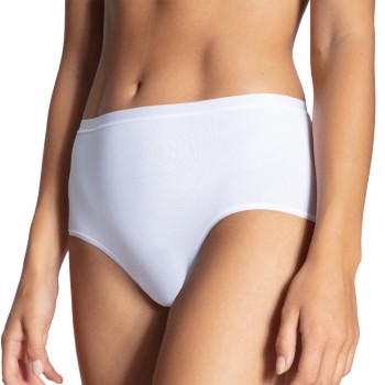 Calida Trusser Natural Comfort Brief Highwaist Hvid bomuld Small Dame