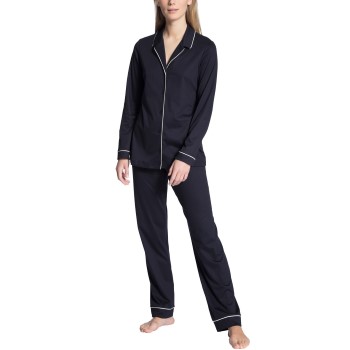 Se Calida Night Lovers Pyjama With Collar Mørkblå bomuld Medium Dame ved Timarco