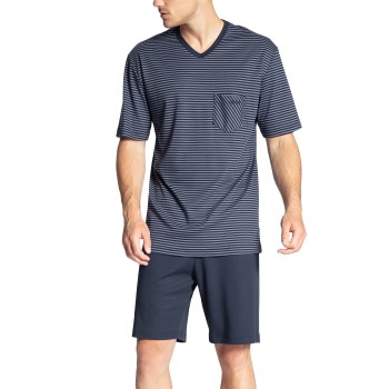 Se Calida Relax Streamline Short Pyjama Blå bomuld Small Herre ved Timarco