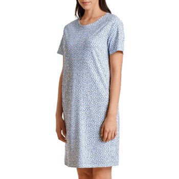 Se Calida Spring Nights Nightshirt Blå Mønster bomuld Large Dame ved Timarco