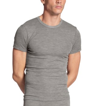 Calida Wool and Silk T-shirt Grå Medium Herre