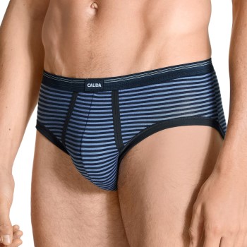 Calida Yellowbration Brief Blåstribet bomuld X-Large Herre