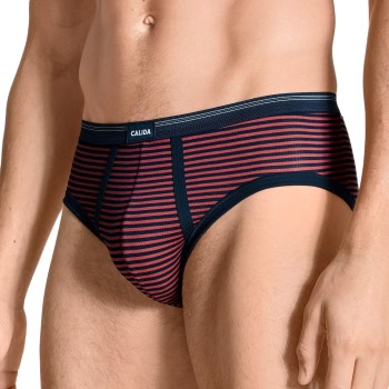 Calida Yellowbration Brief Rødstribet bomuld X-Large Herre