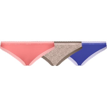 Calvin Klein Trusser 3P Bottoms Up Refresh Bikinis Blå/Rosa nylon Medium Dame