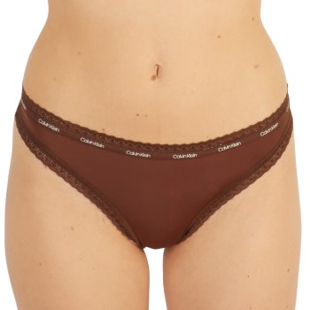 Calvin Klein Trusser Bottoms Up Refresh Thong Mørkbrun  polyamid Medium Dame