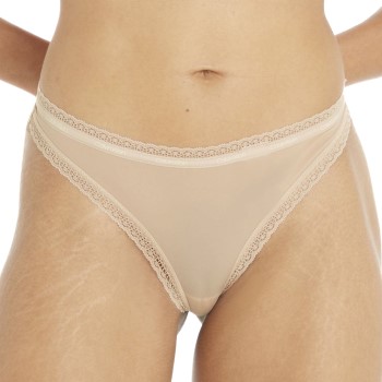 Calvin Klein Trusser Bottoms Up Refresh Thong Beige polyamid Large Dame