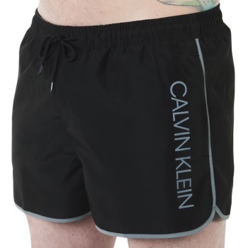 Calvin Klein Badebukser Core Solid Short Runner Swim Shorts Sort polyester Small Herre