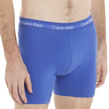 Calvin Klein 3P Cotton Stretch Boxer Brief Blå bomuld Large Herre