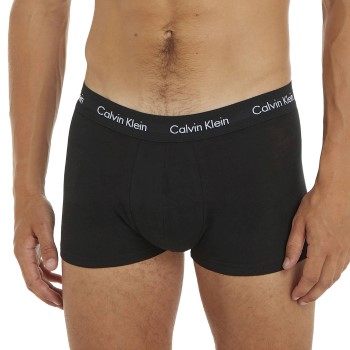 Calvin Klein 5P Cotton Stretch Solid Low Rise Trunks Sort bomuld Small Herre