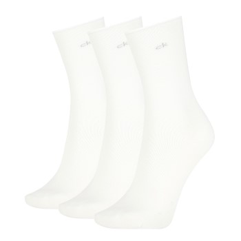 Calvin Klein Legwear Calvin Klein Strømper 3P Emma Roll Top Crew Socks Hvid Strl 37/41 Dame