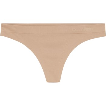 Calvin Klein Trusser Fusion Flex Thong Beige polyamid Large Dame