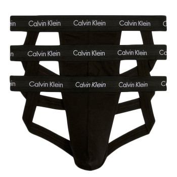 Calvin Klein 3P Jockstrap Sort bomuld Medium Herre