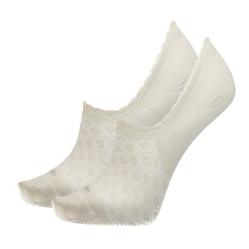 Calvin Klein Legwear Calvin Klein Strømper 2P Libby Diamond No Show Sock Beige Strl 37/41 Dame