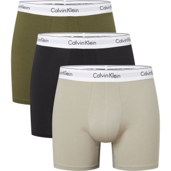 Calvin Klein 3P Modern Cotton Stretch Boxer Brief Khaki bomuld Medium Herre