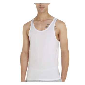 Se Calvin Klein 2P Modern Cotton Stretch Tank Hvid bomuld Large Herre ved Timarco