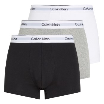 Calvin Klein 3P Modern Cotton Stretch Trunk Hvid/Grå bomuld Small Herre