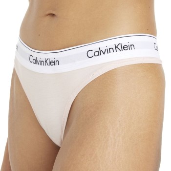 Calvin Klein Trusser Modern Cotton Thong Lyserosa Small Dame