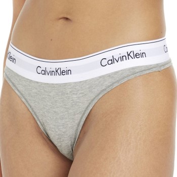 Calvin Klein Trusser Modern Cotton Thong Gråmelerad Medium Dame