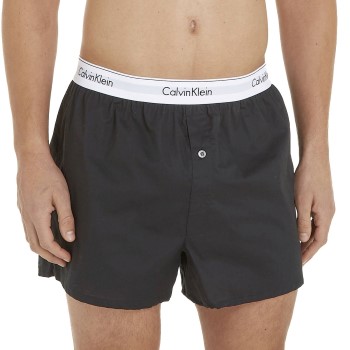 Calvin Klein 2P Modern Cotton Woven Slim Fit Boxer Sort vævet bomuld Small Herre