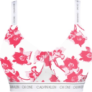 Calvin Klein Bh One Cotton Lightly Lined Bralette Hvid Mønster XX-Large Dame