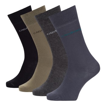 Calvin Klein Legwear Calvin Klein Strømper 4P Palmer Socks Gift Box Sort/Blå One Size Herre