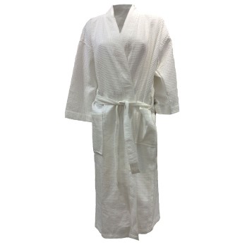 Missya Honeycomb Cotton Robe Hvid bomuld Large Dame