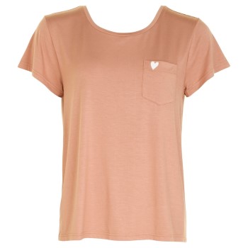 Se Missya Softness Modal T-shirt Brun modal X-Small Dame ved Timarco