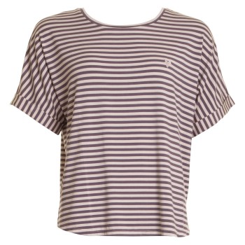 Missya Softness Stripe SS T-shirt Blomme modal Medium Dame