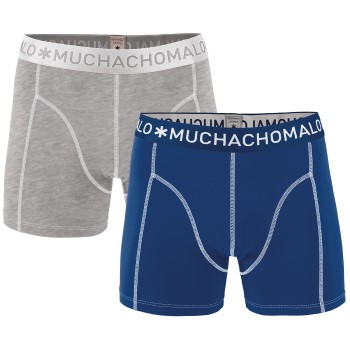 Muchachomalo 2P Cotton Stretch Basic Boxers Blå/Grå bomuld Small Herre