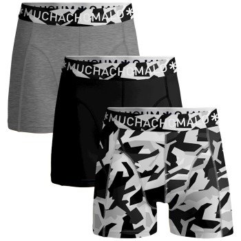 Muchachomalo 3P Cotton Stretch Duche Boxer Sort/Grå bomuld Medium Herre