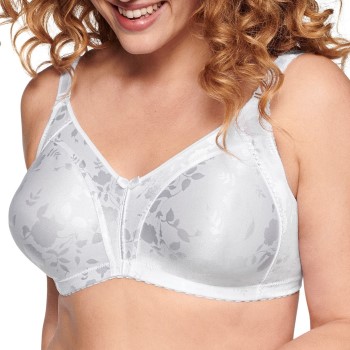 NATURANA Bh Heritage Minimizer Soft Bra Floral Hvid polyamid B 75 Dame