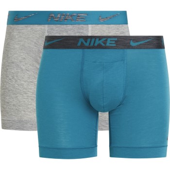 Nike 2P Dri-Fit ReLuxe Boxer Brief Grå/Blå Medium Herre