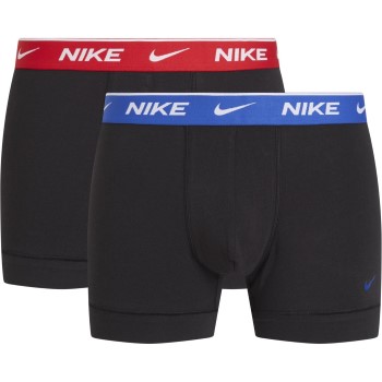 Nike 2P Everyday Cotton Stretch Trunk Sort/Blå bomuld Large Herre