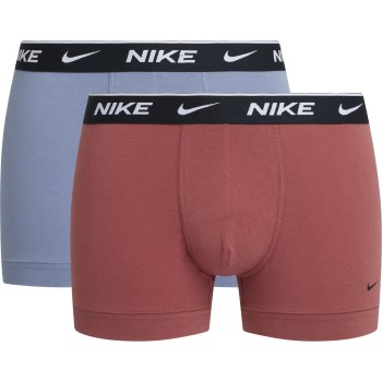 Nike 2P Everyday Cotton Stretch Trunk Rød/Lilla bomuld Medium Herre