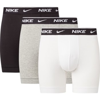 Nike 3P Everyday Essentials Cotton Stretch Boxer Sort/Grå bomuld Small Herre